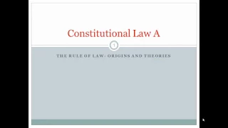 Rule of Law Constitutional Law South Africa