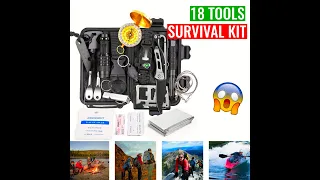 18 in 1 Emergency Outdoor Survival Gear Kit