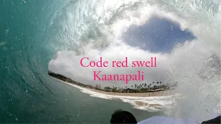 Kaanapali big swell  maui Hawaii