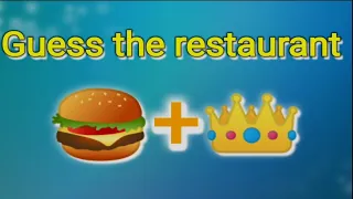 Can you Guess the fast food restaurants by Emoji? Fast food Emoji Quiz.