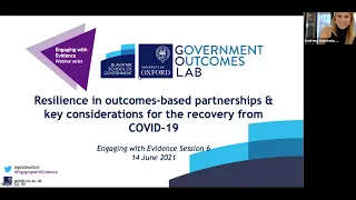 Engaging with Evidence: Resilience in outcomes-based partnerships &  Covid-19 recovery