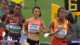 World Athletics Championships Budapest 2023 Women's 5000m Heat2 Hassan, Kipyegon, Tanaka