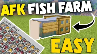 EASIEST AFK Fish Farm Minecraft BEDROCK EDITION (1.20)