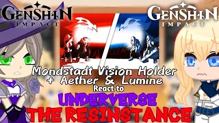 [Genshin Impact]MVH+Aether&Lumine react to UNDERVERSE THE RESINSTANCE(MaleMC)