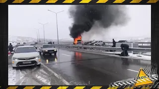 Массовое ДТП на трассе Сарыагаш - Шымкент