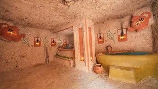 89 Day How Build Most Tunnel Temple Underground Bamboo Bed With Bath Pools