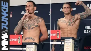 UFC 236: Max Holloway vs  Dustin Poirier official weigh in