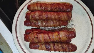 BACON WRAPPED HOT DOGS EASY AND FAST TO MAKE