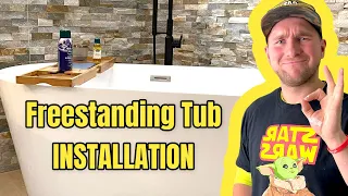 How to install a vessel Tub. How to install a freestanding tub.