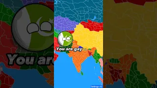 Normal Day In Nutshell Map📍⚠️😱😆😆🤣|| WW3 in nutshell||#countryballs #viral #short