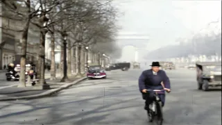 Paris 1944 in color, during world war 2 [60fps, Remastered] w/sound design added