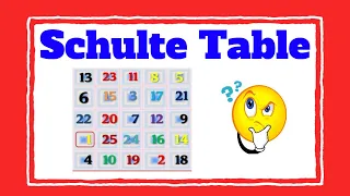 30 Seconds Brain Games Exercises for you|schulte table#shorts