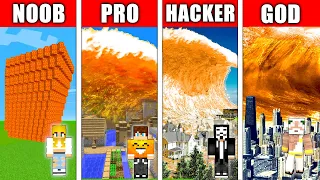 TSUNAMI LAWY NOOB vs PRO vs HACKER vs GOD w Minecraft!