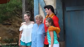 Grandma meets GASTON & is wowed by his biceps! Magic Kingdom Disney World