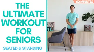 Full Body Workout For Seniors - 60 Minutes (Seated & Standing)