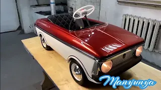 Old Soviet pedal car full Restorations   Восстановление старого советского педального автомобиля