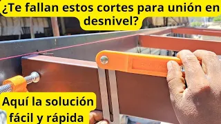 Cortes precisos para unión de perfiles con desnivel en estructuras de techados.¿Como hacerlo fácil?