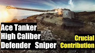 World of Tanks PS4/XBOX - Tiger II - Ace Tanker, High Caliber, Defender - subtitle text commentary