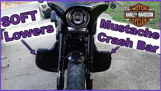 HARLEY DAVIDSON SOFTAIL Soft Lowers for Mustache Bar Install & Review