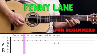 PENNY LANE | Easy guitar melody lesson for beginners (with tabs) - The Beatles