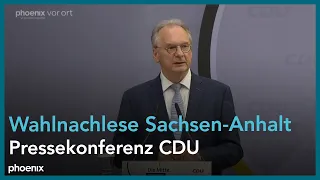 Wahl in Sachsen-Anhalt: Pressekonferenz der CDU am 07.06.2021