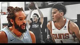 DEVIN BOOKER GETS PISSED GETTING DOUBLE TEAMED IN A PICKUP GAME ON AN OPEN GYM
