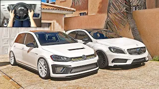 Volkswagen Golf R & Mercedes A45 AMG - Forza Horizon 5 (Steering Wheel + Shifter) Gameplay