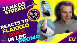 G2 Jankos Reacts to G2 Flakked Duck in LEC Promo