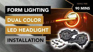 How to Install Sequential LED Projector Dual Color Headlights by Form Lighting - 2021+ Ford Bronco