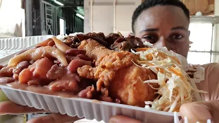 EXCLUSIVE! living in a Streetside Restaurant in Kingston Jamaica for a day! (Pt 2) Street food