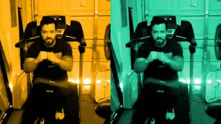 Routine using a bosu ball, treadmill and resistance band
