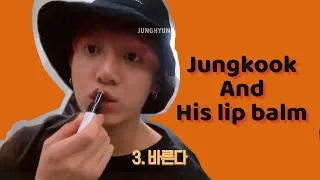 Jungkook applying lip balm compliation (전정국)