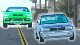 DRAG RACING IN THE STREET! What Could Go Wrong? - BeamNG Drive Drag Racing