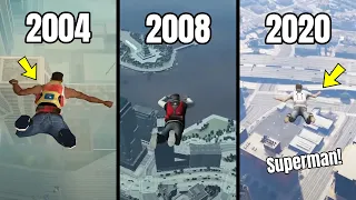 Jumping From the HIGHEST POINTS in GTA Games (2001-2021)