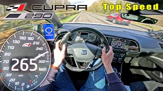 SEAT LEON CUPRA 290 TOP SPEED on AUTOBAHN [NO SPEED LIMIT]