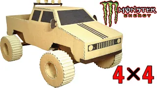 How To Make Amezing Monster Truck at Home - Cardboard Truck DIY