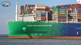 BIGGEST LNG Powered CONTAINER SHIP in the World leaves ROTTERDAM Port - Shipspotting May 2021