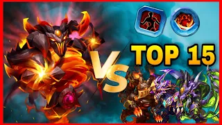 Dark Flamelord Vs Top 15 | New One Shot Build Is Op!! | Castle Clash Dark Flamelord