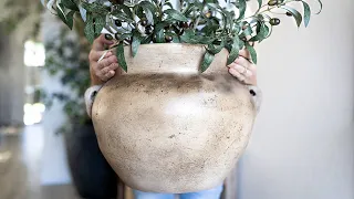 DIY Aged Planter Pot Vessel // Amber Interiors Inspired Dupe