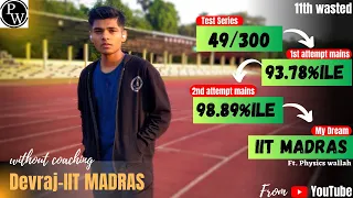 MY HONEST IITJEE STORY | Devraj  | AIR 5887 (gen) | IIT madras | #jee #iit