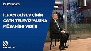 Prezident İlham Əliyev Davosda Çinin CGTN televiziya kanalına müsahibə verib