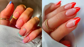 Fabulous and stylish French tips thin nail art/modern Nail Compilation to try in 2023