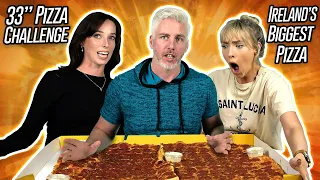Irish People Try The Biggest Pizza in Ireland (GIANT 33" Pizza Challenge!)