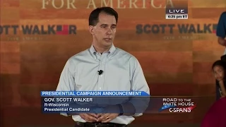 Scott Walker Presidential Campaign Announcement Full Speech (C-SPAN)