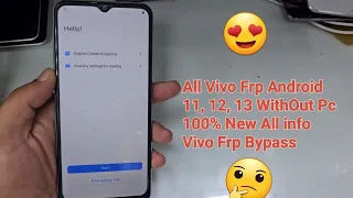 Vivo Y21 Frp Bypass Android 12 & 11 WithOut Pc New 100% / All Vivo Frp Bypass Android 11,12,13 No Pc