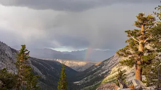 Amazing Thunderstorm with Double Rainbows, Mount Whitney in the far distance. UHD