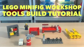 LEGO Build Tutorial - minifig scale workbench, tool chest and more!