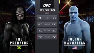 Predator vs. Doctor Manhattan (EA Sports UFC 2) - CPU vs. CPU - Crazy UFC 👊🤪