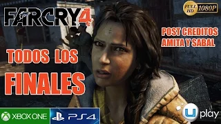 Far Cry 4 Todos los Finales Español - Final Bueno y Malo Sabal, Amita Pagan Min Ending Post Creditos
