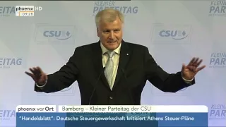 CSU-Parteitag: Rede von Horst Seehofer am 21.03.2015